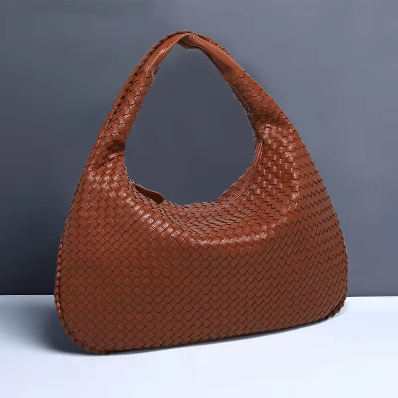 Handwoven Leather Shoulder Bag